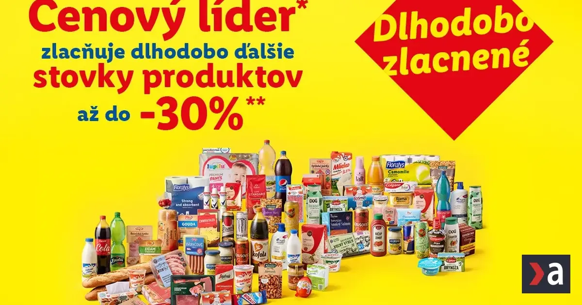 Lidl dlhodobo zlacňuje stovky ďalších produktov ako cenový líder